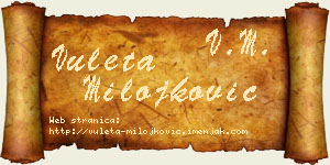 Vuleta Milojković vizit kartica